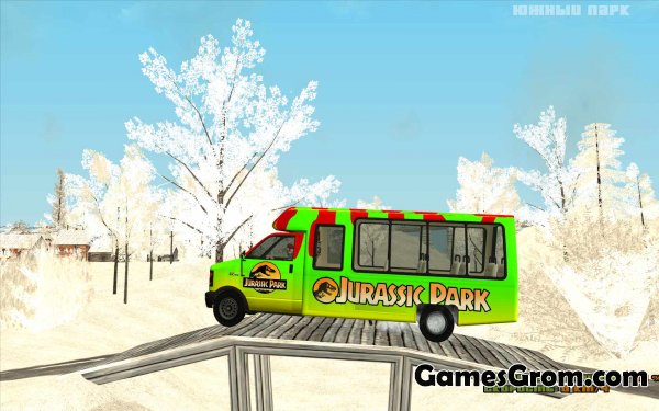 Микроавтобус Jurassic Park Tour Bus для GTA San Andreas