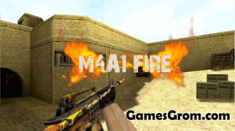 Модель M4A1 "Fire" для cs 1.6