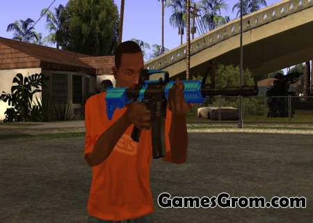  M4 Blue для GTA San Andreas