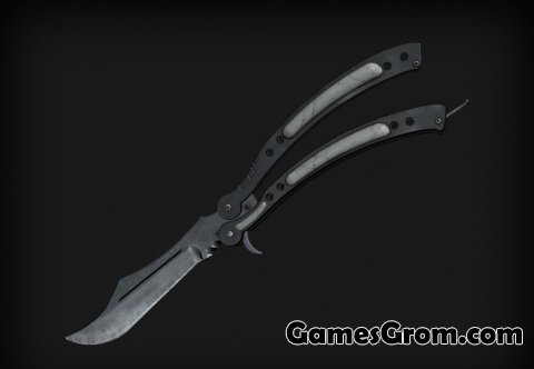 Модель ножа "Элегантная стальная бабочка" для cs 1.6