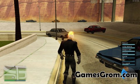Мод Ghost Rider v 1.9 (Призрачный гонщик) для Gta San Andreas