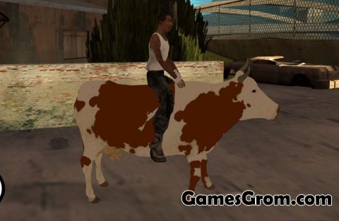 Мод корова для Gta San Andreas
