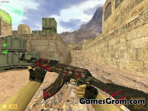 Темная Модель AK-47 «Rampage» для CS 1.6